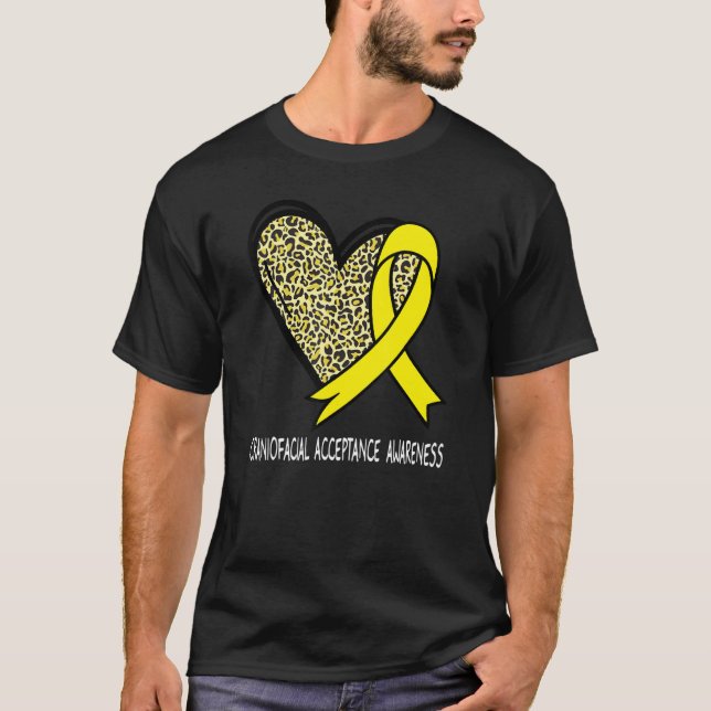 Camiseta Leopard Heart Craniofacial Acceptance Awareness Ye (Frente)