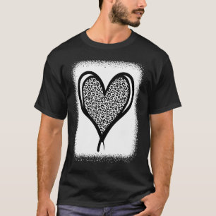 Camiseta Leopard Heart Dias de os namorados Love Girl val