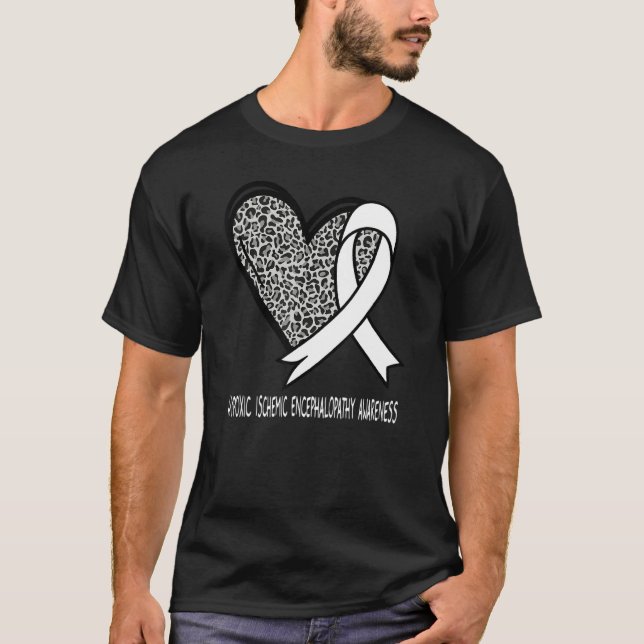Camiseta Leopard Heart Hypoxic Ischemic Encephalopathy Awar (Frente)