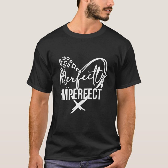 Camiseta Leopard Heart Inspirational Mo perfeito (Frente)