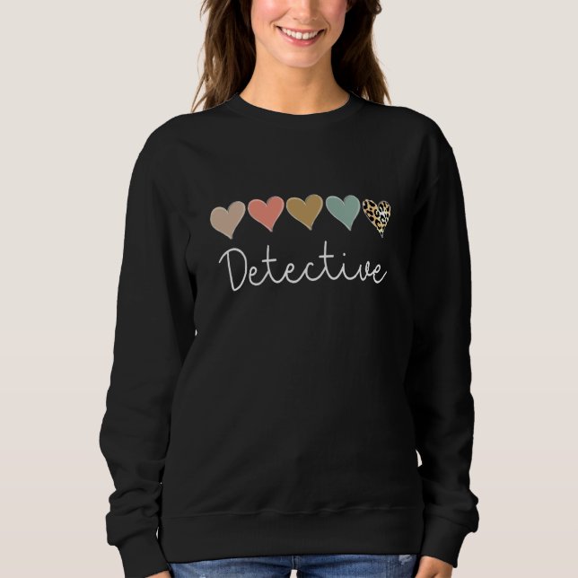 Camiseta Leopard Hearts Valentine's day for Team Detective  (Frente)