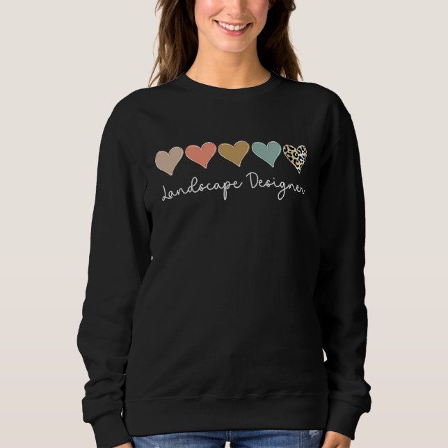 Camiseta Leopard Hearts Valentine's day for Team Landscape  (Frente)