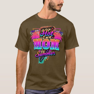 Camiseta Leopard Hot Mãe Summer, Sumo de Praia de Férias-Mã