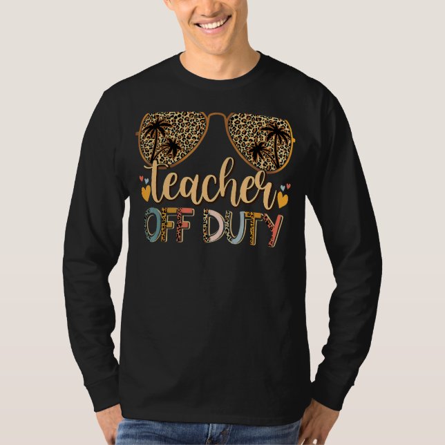 Camiseta Leopard Imprima óculos de sol Professor desligado  (Frente)
