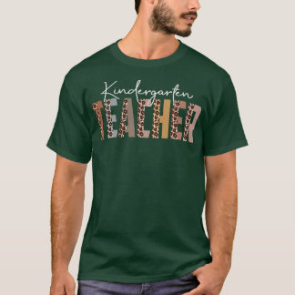 Camiseta Leopard Kindergarten Professor Engraçado Cargo Tít