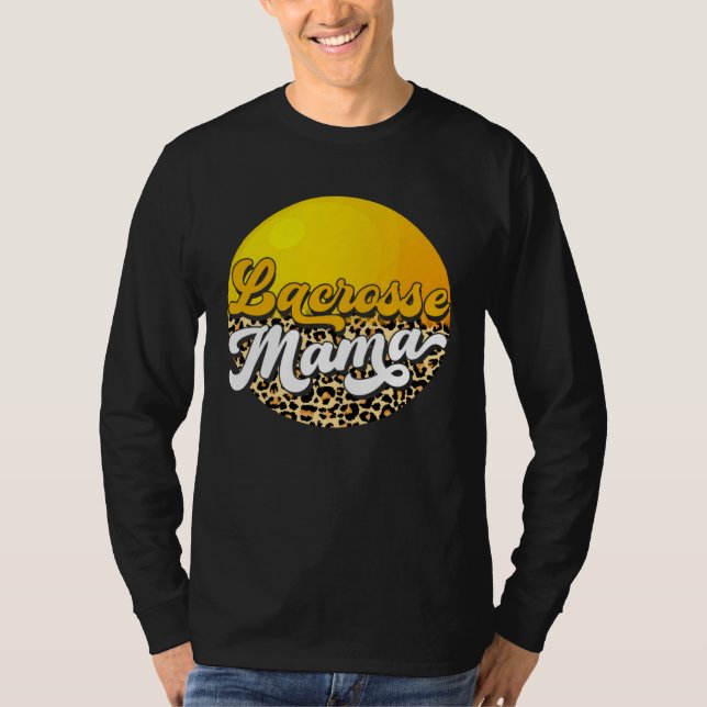 Camiseta Leopard Lacrosse  Mother s Day Mama Mommy Sport (Frente)