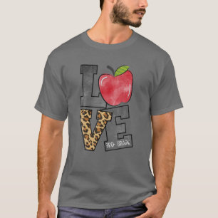 Camiseta Leopard Love 3Rd Grade Teacher Student Back To Sch