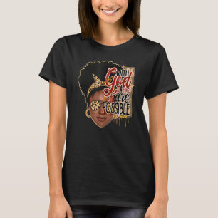 Camiseta Leopard Love Afro Girl Faith Inspiração Q