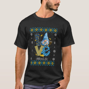 Camiseta Leopard Love Gnome Menorah Dreidel Mimi Life Hanuk