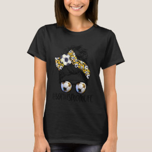 Camiseta Leopard Mensagem Bun Bonus Mãe Futebol da vida Mãe