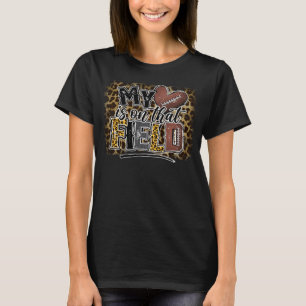 Camiseta Leopard Meu Coração Está Naquele Campo De Futebol