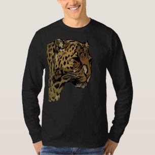 Camiseta Leopard Motif Africa Animal Imprint Abstrato Fac