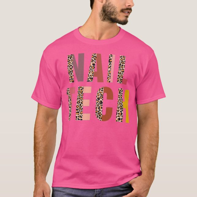 Camiseta Leopard Nail Hustler Nail Technician Drill Legal (Frente)