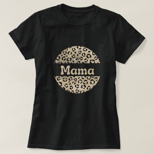 Camiseta Leopard Pattern Mama (Frente do Design)