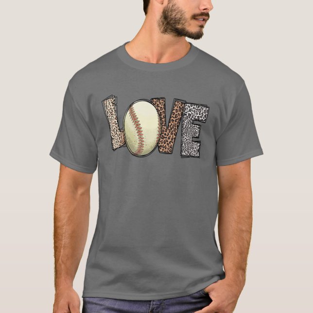 Camiseta Leopard Pattern Mother's Day For Baseball Lovers W (Frente)