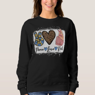 Camiseta Leopard Peace Love Nail Chefe Nail Tech Nail Techn