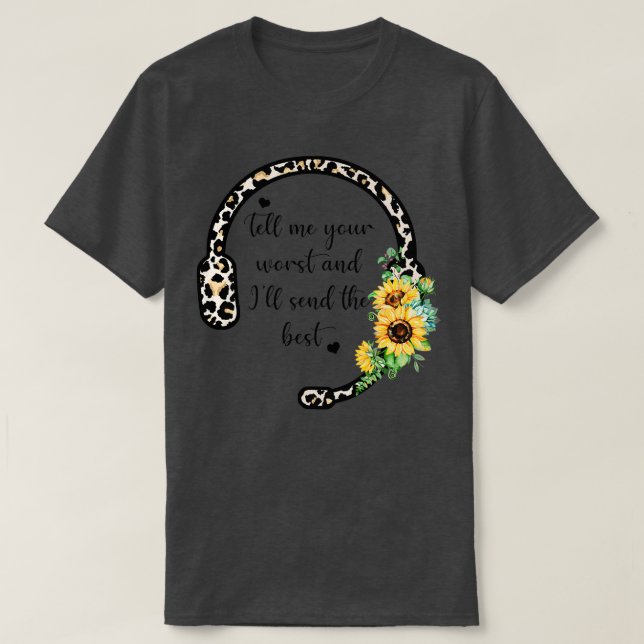Camiseta Leopard Print 911 Dispatchers Primeira Corda de Re (Frente do Design)
