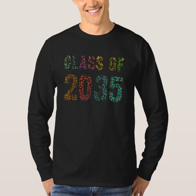 Camiseta Leopard Print Class De 2035 Future Graduation Good (Frente)