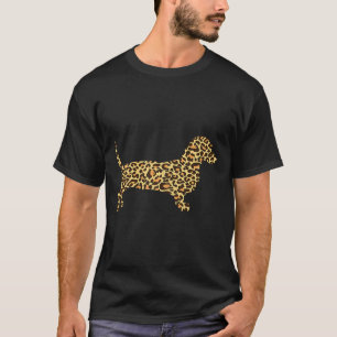 Camiseta Leopard Print Dachshund Weiner Sausage