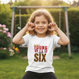 Camiseta Leopard Print Six Cheetah Birthday Outfit