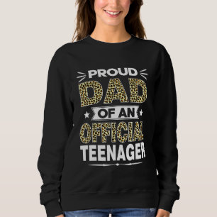 Camiseta Leopard Proud Pai De Um Adolescente Oficial 13 Ano