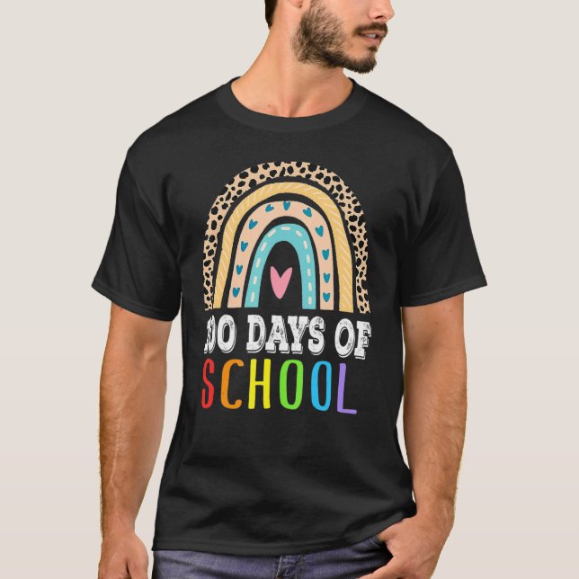 Camiseta Leopard Rainbow 100 Dias De Professora Garoto Gir (Frente)