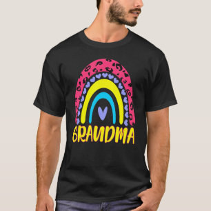 Camiseta Leopard Rainbow Cheetah Impressão Gran Graphic