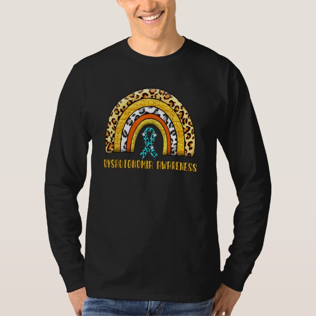 Camiseta Leopard Rainbow Dysautonomia Warrior (Frente)