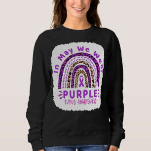 Camiseta Leopard Rainbow Em Maio Nós Vestimos Purple Lupus