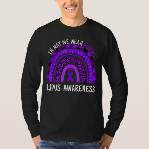Camiseta Leopard Rainbow Em Maio Nós Vestimos Purple Lupus 