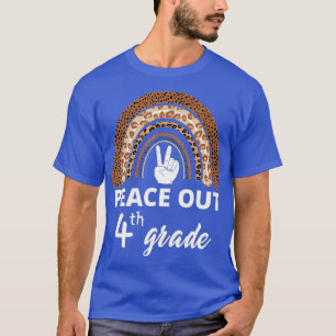Camiseta Leopard Rainbow Peace Out 4º ano No último dia de 