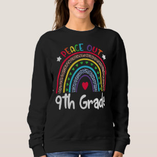 Camiseta Leopard Rainbow Peace Out 9º ano último dia de Sc