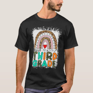 Camiseta Leopard Rainbow Sangrou De Volta À Escola Alô