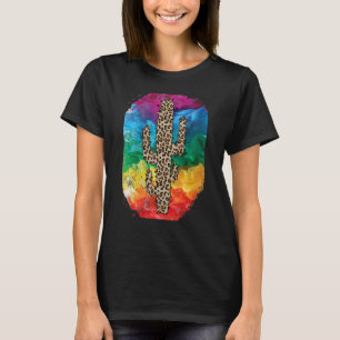 Camiseta Leopard Rainbox Smoke Cactus Serape Texas Cactu Tu