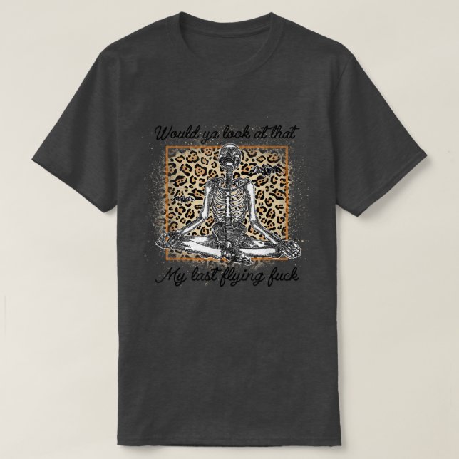 Camiseta Leopard Skeleton... Você Olharia Para Aquele Salão (Frente do Design)