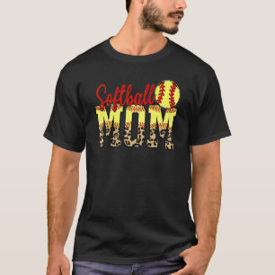 Camiseta Leopard Softball Dia da Mãe Dia de as mães 2022