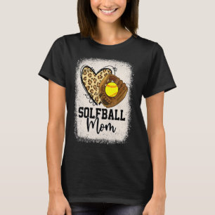 Camiseta Leopard Softball Mãe Jogo de Softball Vibes Mothe