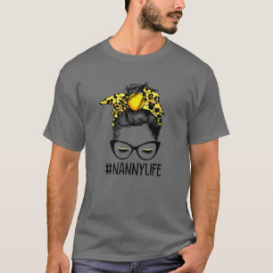 Camiseta Leopard Softball Nanny Life Messaging Game Day Mot