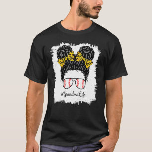 Camiseta Leopard Softball Vovó Vida Mensageira Jogo M