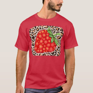 Camiseta Leopard Strawberry Amor Fruta do Farmer Sorrindo