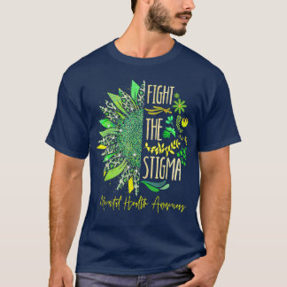 Camiseta Leopard Sunflower Fight The Stigma Mental Health A