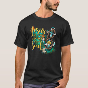 Camiseta Leopard Sunflower Jesus É A Âncora Da Minha Alma C