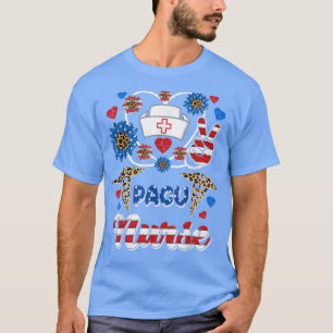 Camiseta Leopard Sunflower Pacu Enfermeira Americana Bandei