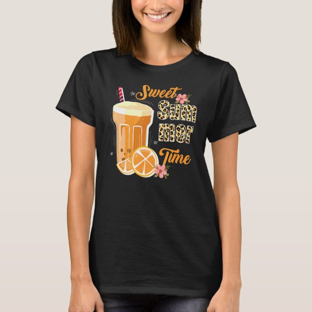 Camiseta Leopard Sweet Summer Time I Love Summer Beach Vaca (Frente)