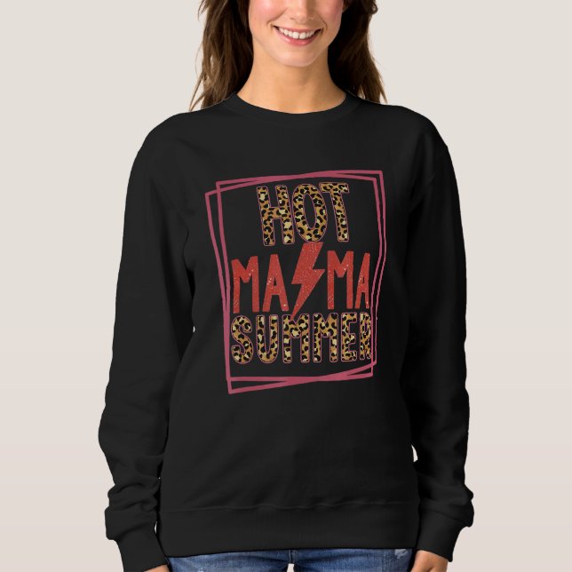 Camiseta Leopard Thunder Hot Mãe Legal Mãe Mãe Vida Tee Mul (Frente)