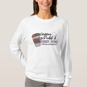 Camiseta Leopard Tie Dye Café Esfrega Luvas Assistência Méd