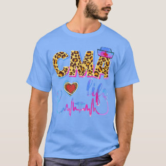 Camiseta Leopard Tie Dye CMA Stethoscope Enfermeira-leopard