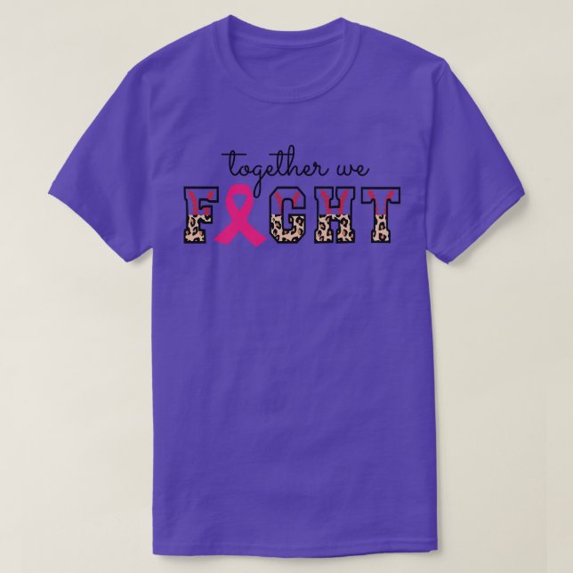 Camiseta Leopard Together We Fight American Baseball Breast (Frente do Design)