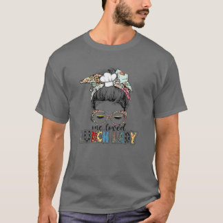 Camiseta Leopard Um Adorava Almoçar Senhora Professora Mess
