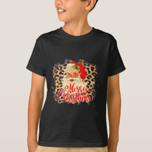 Camiseta Leopard Vintage Papais noeis Feliz Natal Papai Noe